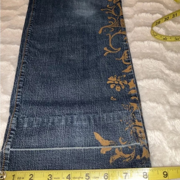 Kate Landry Women’s Wide Leg Painted Jeans Size 14 - Picture 8 of 9